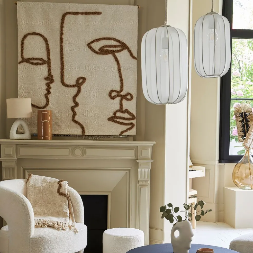 Toile tufté en coton ecru 125x140cm - Organic