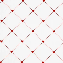 Torchon coeur en coton rouge 50x70cm - P'tit Cœur