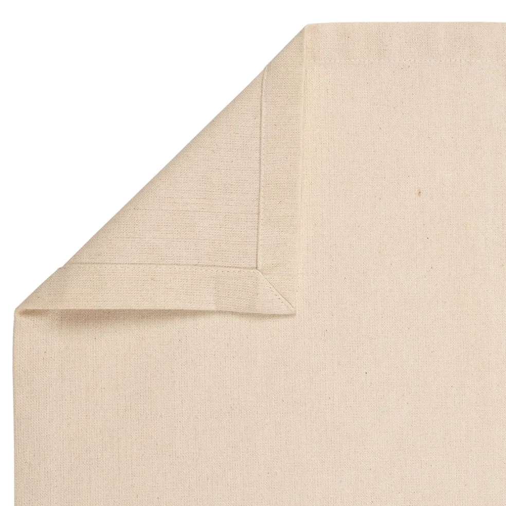 Torchon en coton ecru avec broderie 50x70cm - Adelie