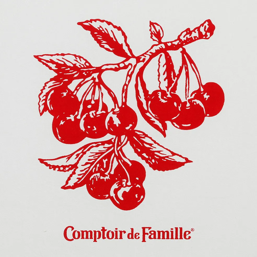 Torchon en coton rouge 50x70cm - Damier