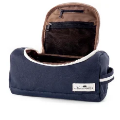 Trousse de toilette en tissu bleu marine recyclée - Kenai