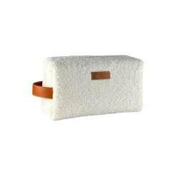 Trousse nomade m bouclette ecru 29x11xh14cm