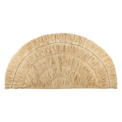 Tête de lit demi-cercle en feuille de palmier 160x80cm - flora gipsy