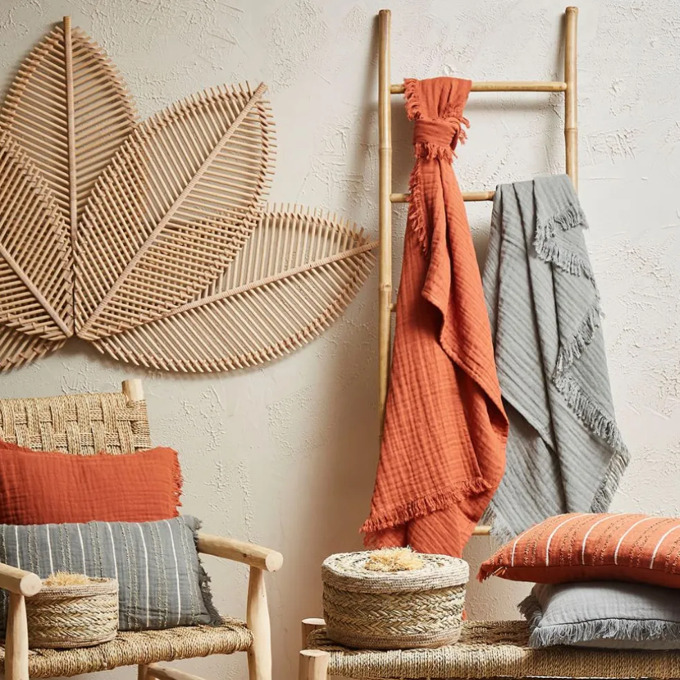 Tête de lit en bambou naturel foncé