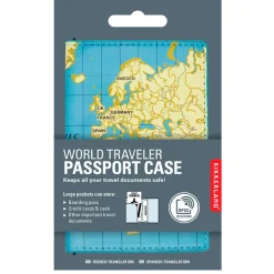 Étui de passeport carte du monde