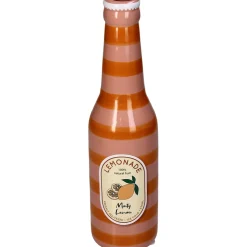 Vase bouteille citron faïence fine d6.5xh24cm