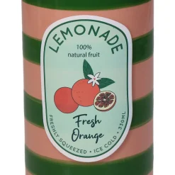 Vase bouteille orange faïence fine d6.5xh24cm