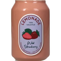 Vase canette fraise faïence fine d7xh11.3cm