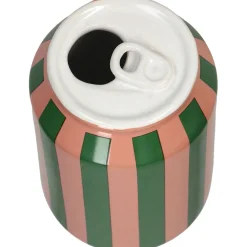 Vase canette orange faïence fine d7xh11.3cm