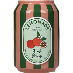 Vase canette orange faïence fine d7xh11.3cm