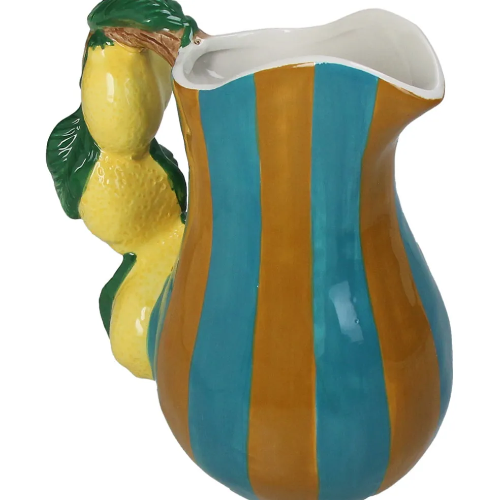 Vase citron dolomite multicolore 18x12x20cm