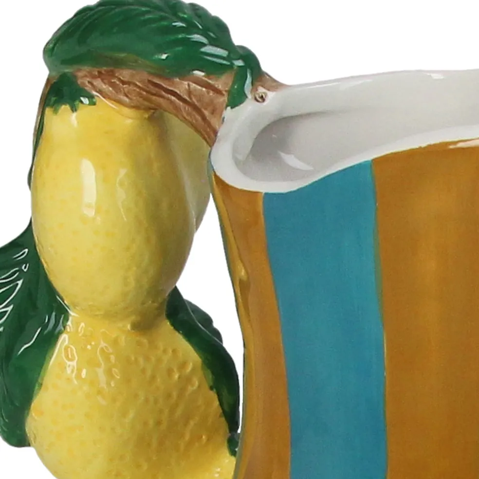 Vase citron dolomite multicolore 18x12x20cm