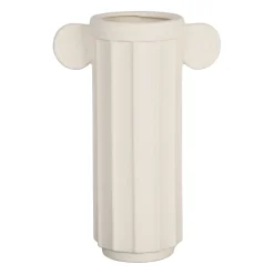 Vase colonne en grès blanc h35cm - Greeka