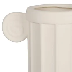 Vase colonne en grès blanc h35cm - Greeka