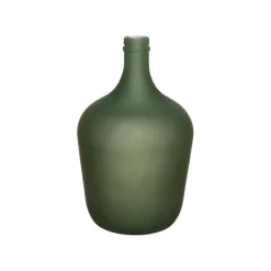 Vase dame jeanne comete sauge mat d18xh30cm verre recyclé