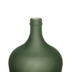 Vase dame jeanne comete sauge mat d18xh30cm verre recyclé