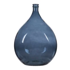 Vase dame jeanne en verre recyclé bleu 34l - Simplicity