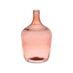 Vase dame-jeanne rose en verre recyclé - comete