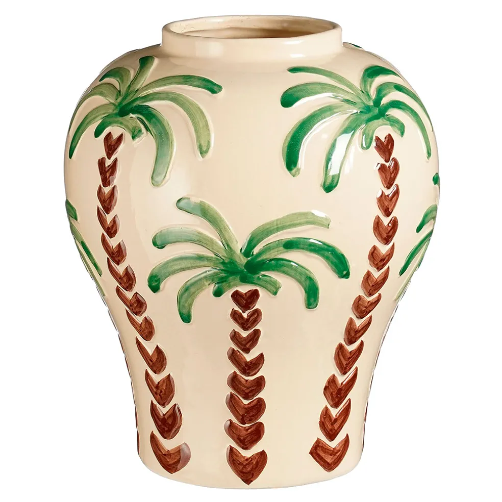 Vase en céramique blanc cassé h31cm - Paradiso