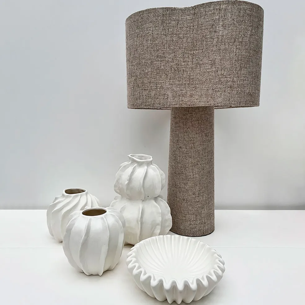 Vase en céramique blanc h10cm