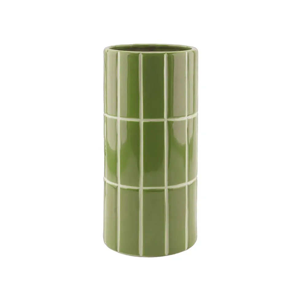 Vase en céramique kaki H23cm