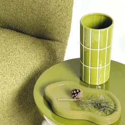 Vase en céramique kaki H23cm