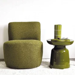 Vase en céramique kaki H23cm