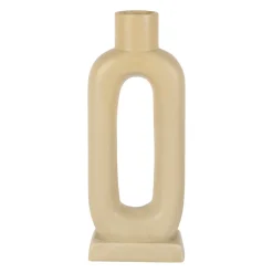 Vase en dolomite blanc cassé h32.5cm -terre boheme