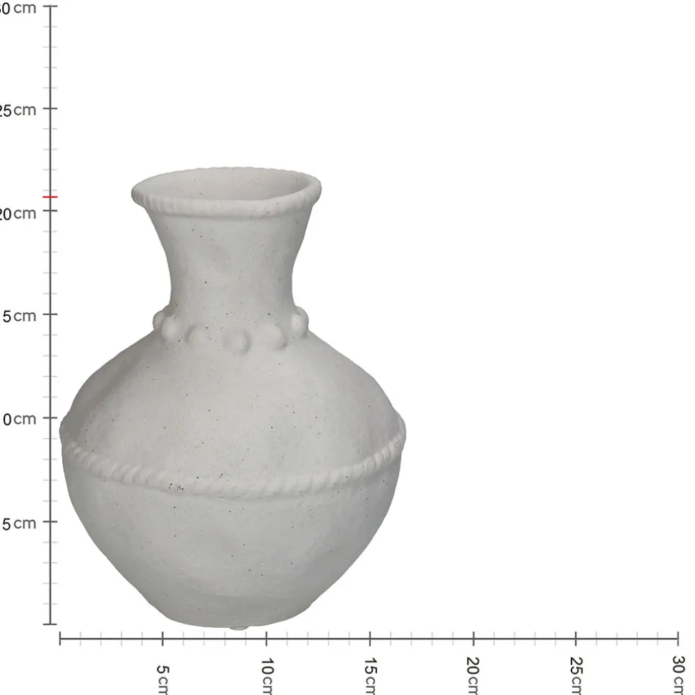 Vase en dolomite blanc h20.7cm