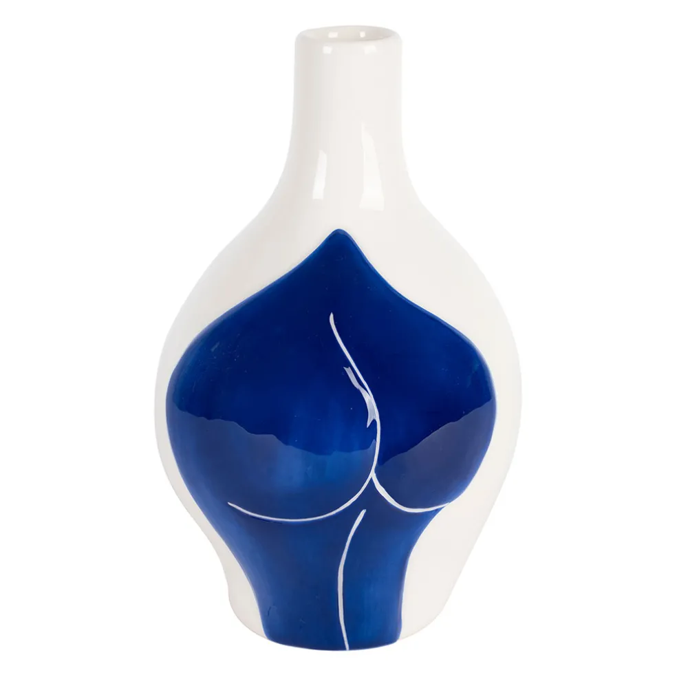 Vase en dolomite écru h22cm - Greeka