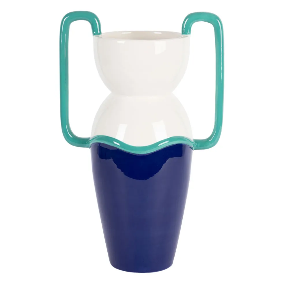 Vase en dolomite indigo h33cm - Greeka