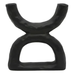 Vase en dolomite noir h20cm -arty folk