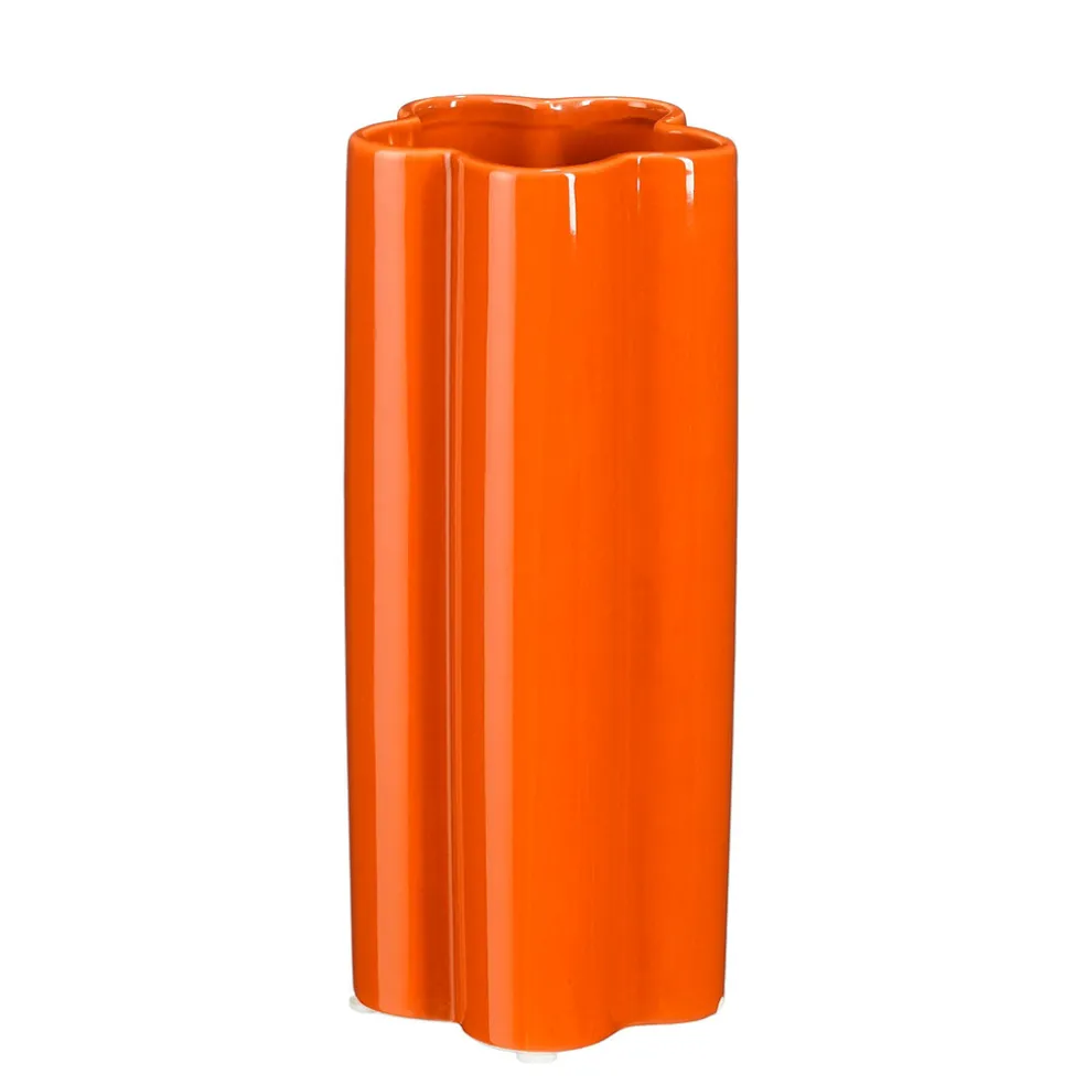 Vase en dolomite orange h22cm - Lindon