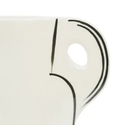 Vase en grès écru et noir h24cm - Lumi