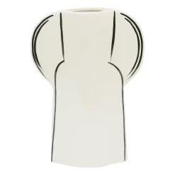 Vase en grès écru et noir h28cm - Lumi