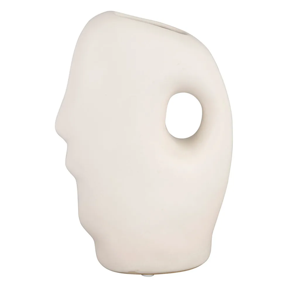 Vase en grès ecru 16x8xh23cm - Organic