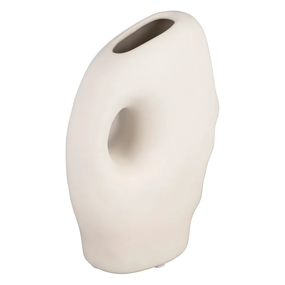 Vase en grès ecru 16x8xh23cm - Organic