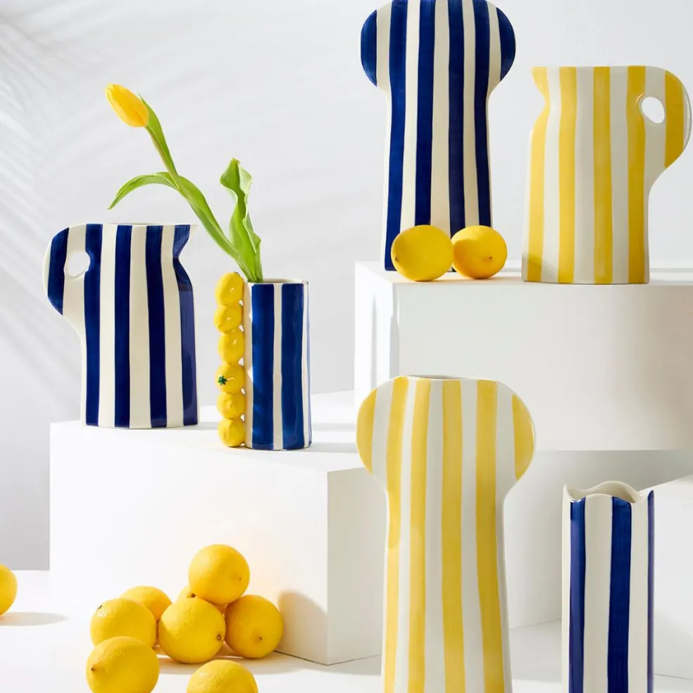 Vase en grès indigo h31.5cm - Artist