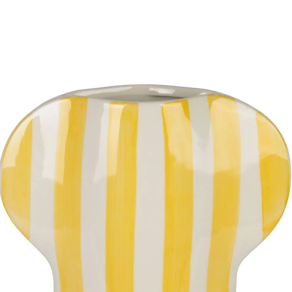 Vase en grès jaune h31.5cm - Artist