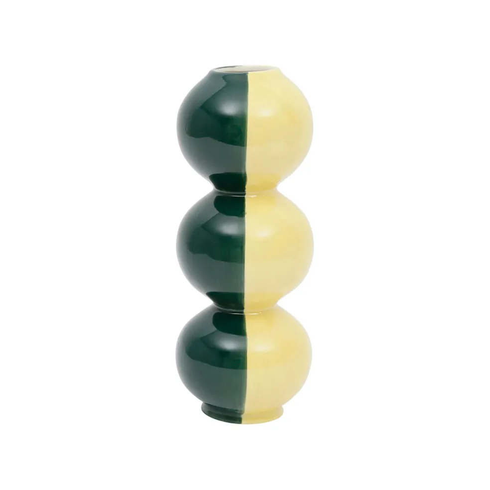 Vase en grès jaune h22.5cm - Lumi