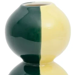 Vase en grès jaune h22.5cm - Lumi