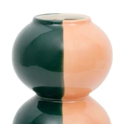 Vase en grès émeraude et corail h29cm - Lumi