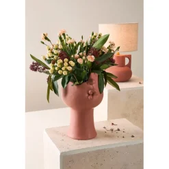 Vase en grès terracotta h29cm - Face