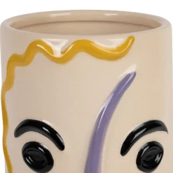Vase en porcelaine h30cm - Visage Arty