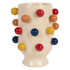 Vase en porcelaine h24cm - Visage Arty
