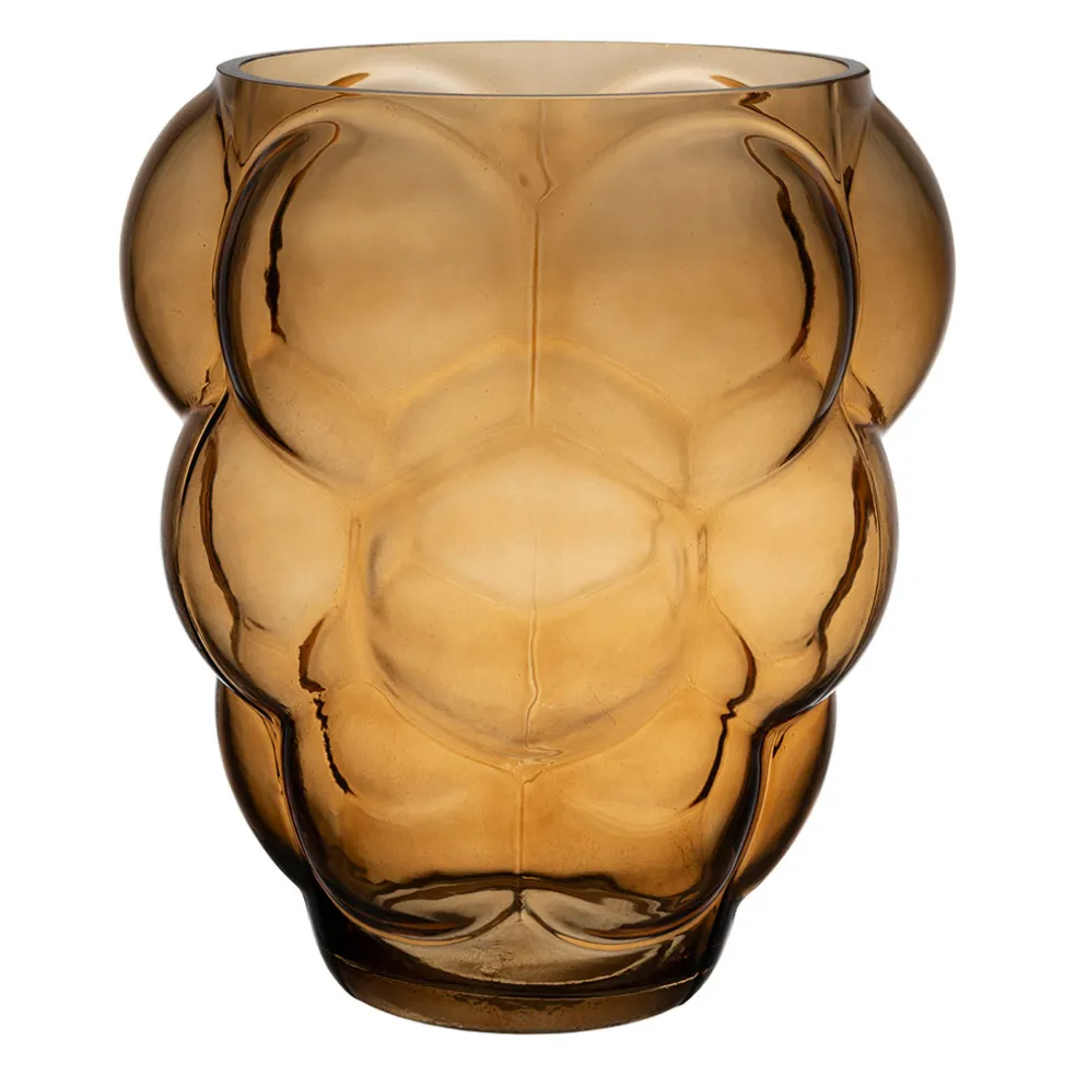 Vase en verre ambre h25cm - Tanri
