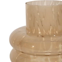 Vase en verre beige h22.5cm - Phoenicea