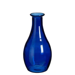 Vase en verre bleu h40cm - Qin