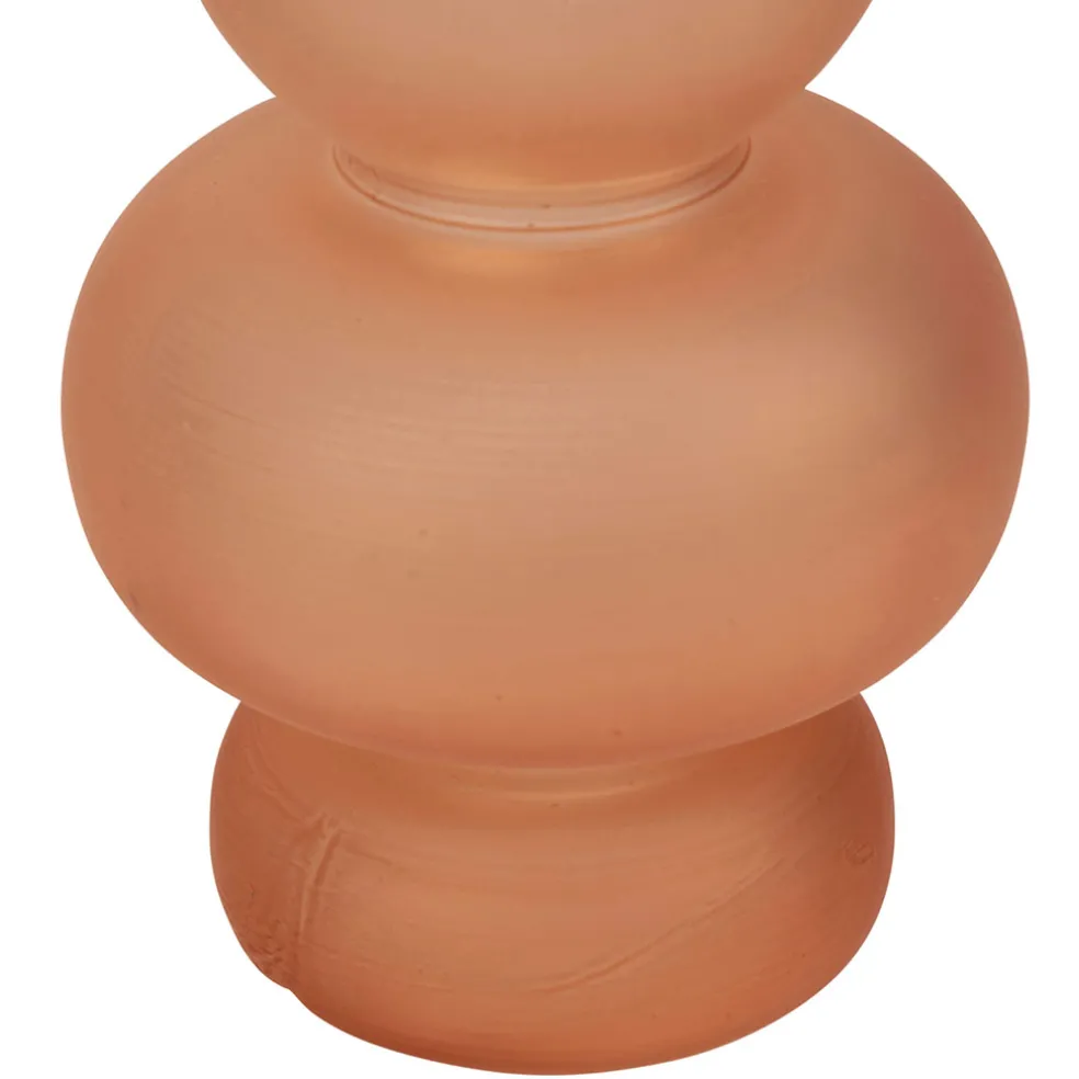 Vase en verre borosiclic terracotta d8.5cm - Funny