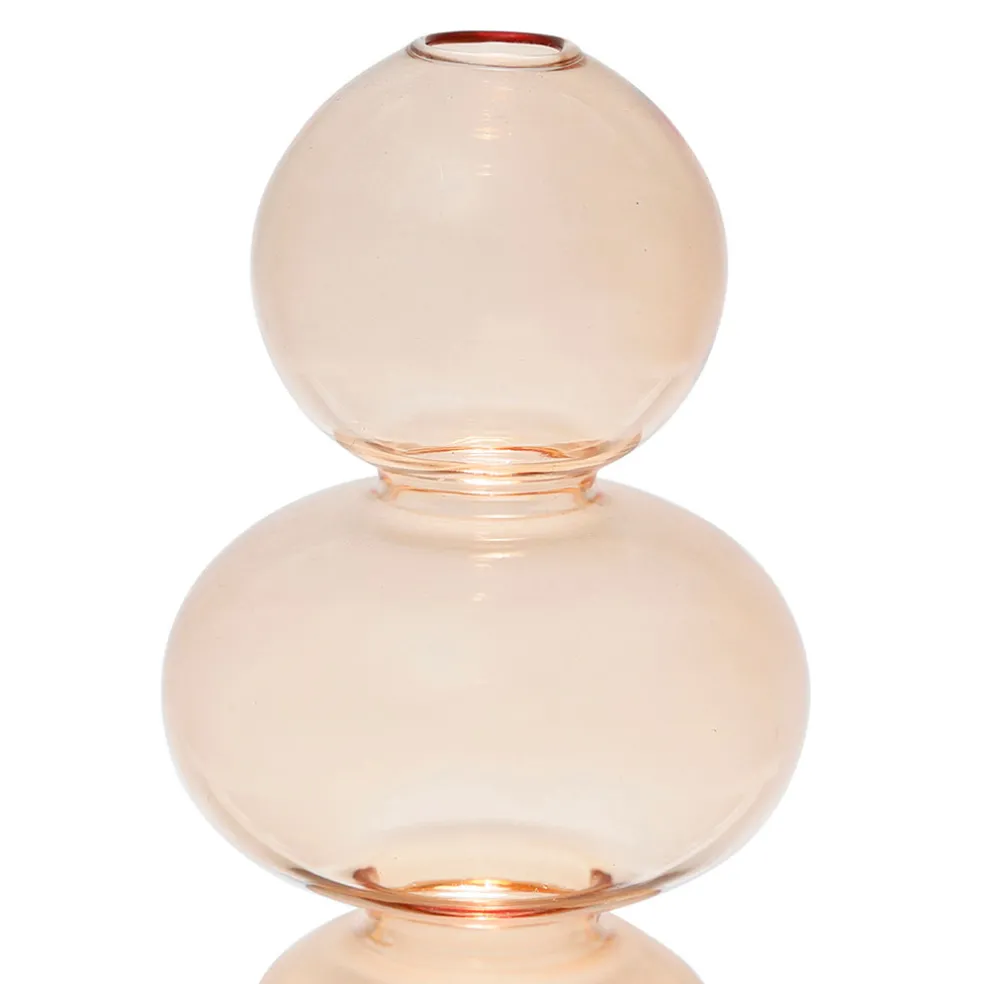 Vase en verre borosiclic terracotta d8.5cm - Funny